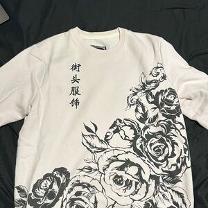 Blind Rooster Floral Graphic Sweatshirt Mens Large Pink